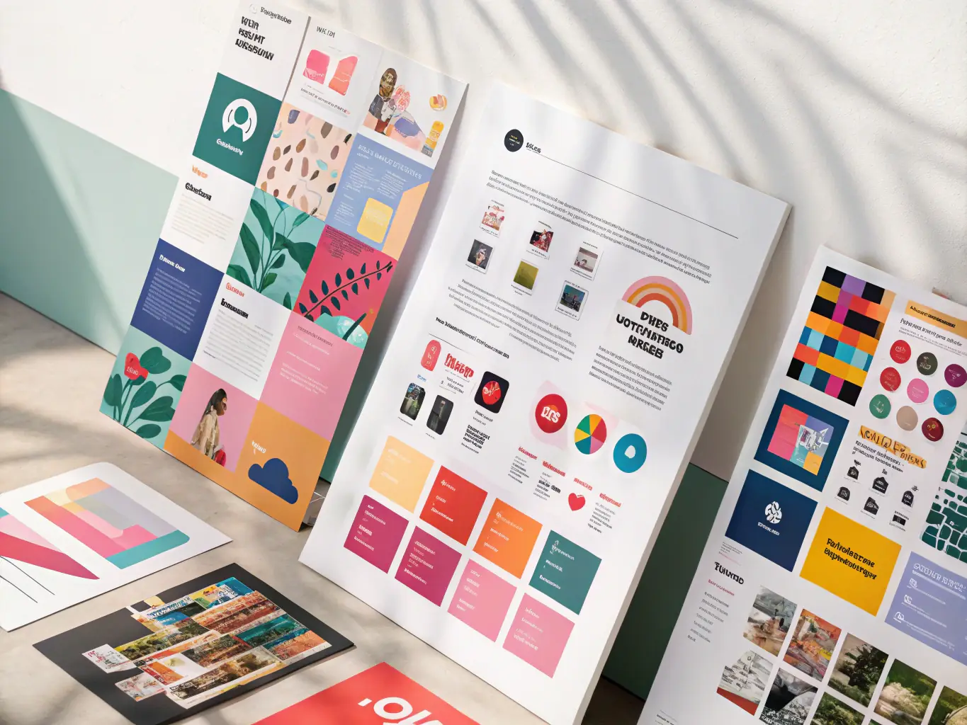 An assortment of PLR articles and graphics, neatly arranged to showcase their versatility and usability.