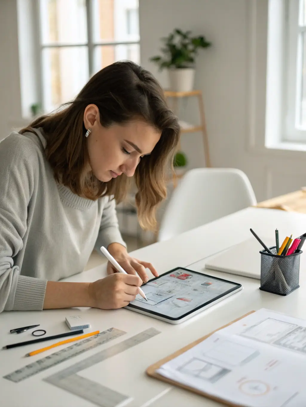 A student working on a real-world project during a BuzzAscent course, showcasing the practical application of the skills learned.